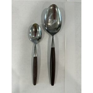 2 PCS Supreme Cutlery Stainless Japan Spoon Wood Wooden Serving Spoon, Teaspoon